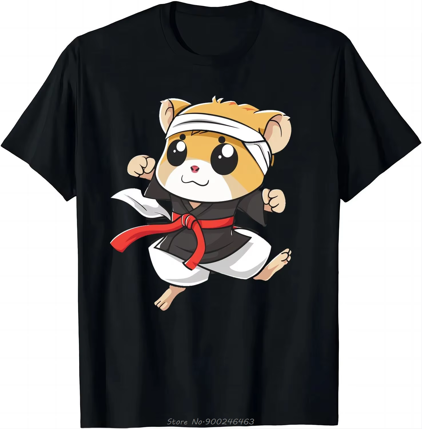 T-shirt graphique Karateer Mouse Master Of Kung pour hommes