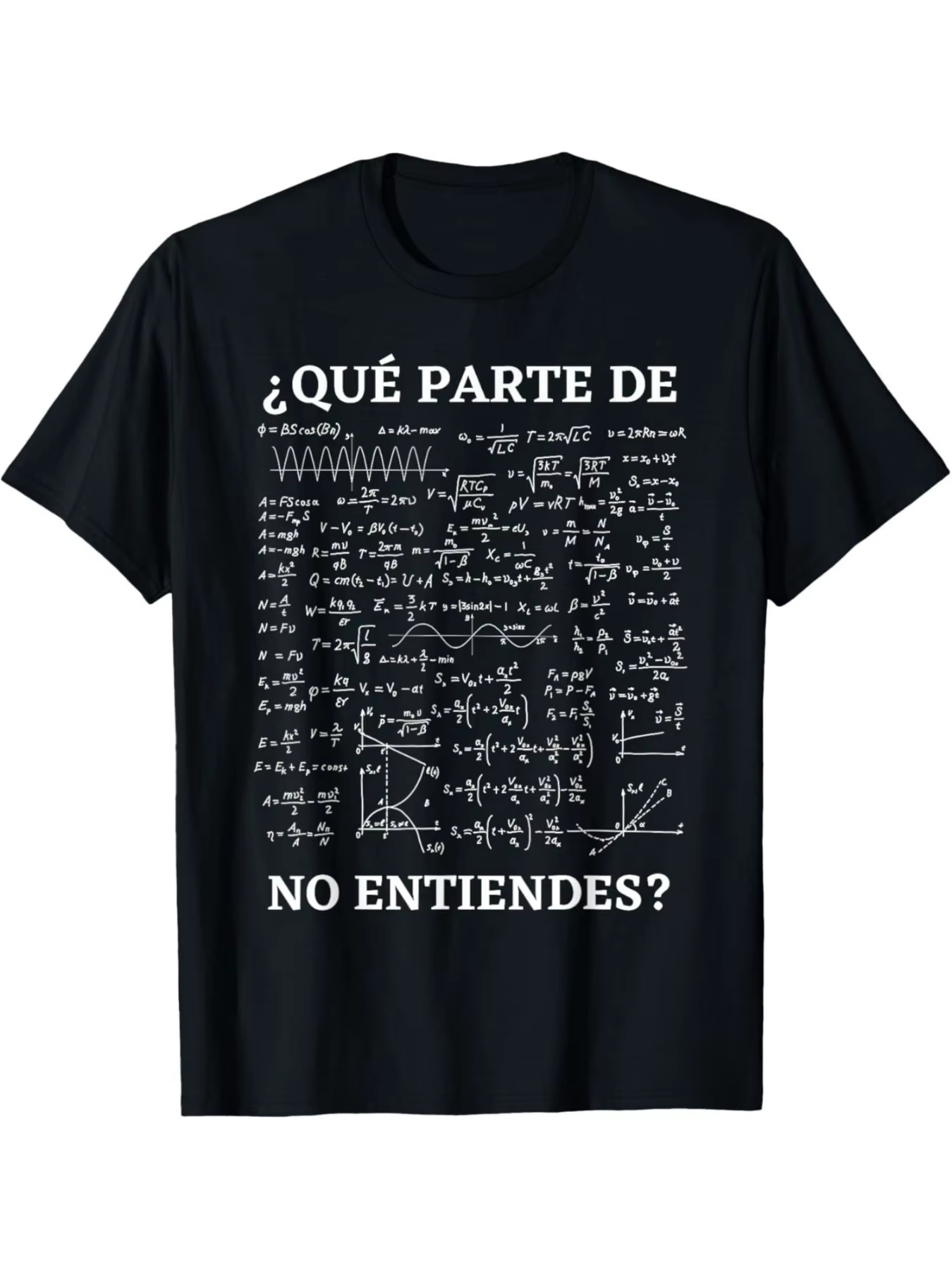 T-shirt graphique drôle avec équations mathématiques espagnoles pour enseignants