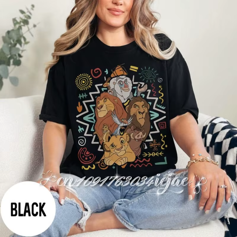 T-shirt graphique Le Roi Lion été 2026 pour hommes et femmes