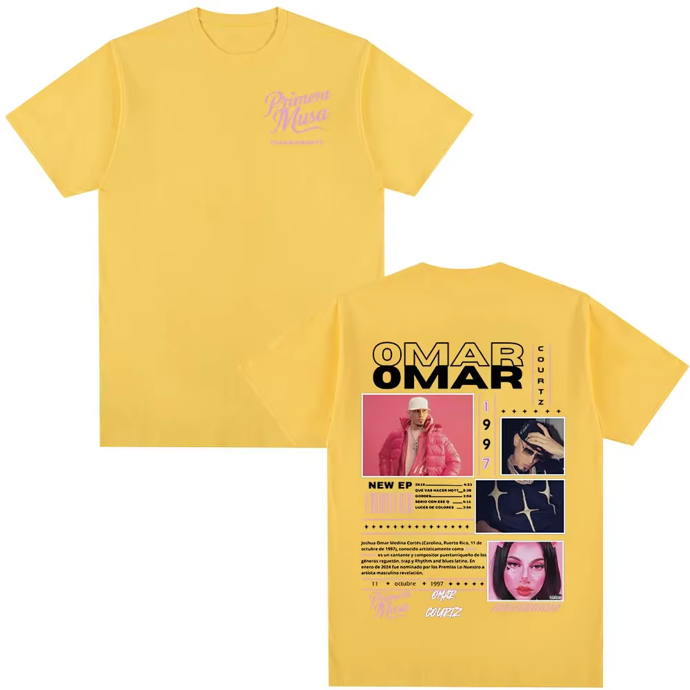 Omar Courtz Primera Musa Album Tour Merch T-shirt Hommes Femmes Vêtements Hip Hop Mode