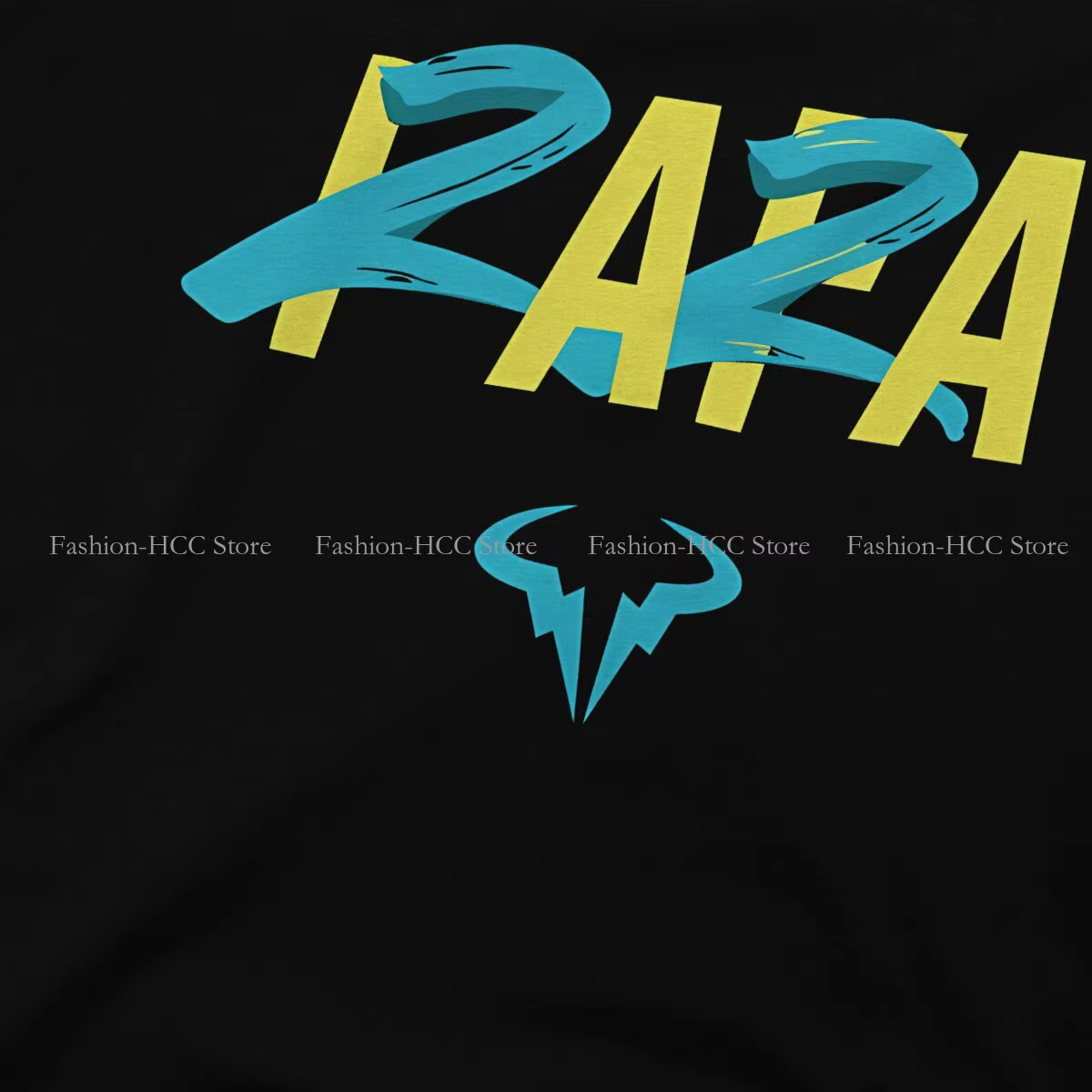Rafa 22 bleu jaune col rond t-shirt Rafael Nadal tissu classique