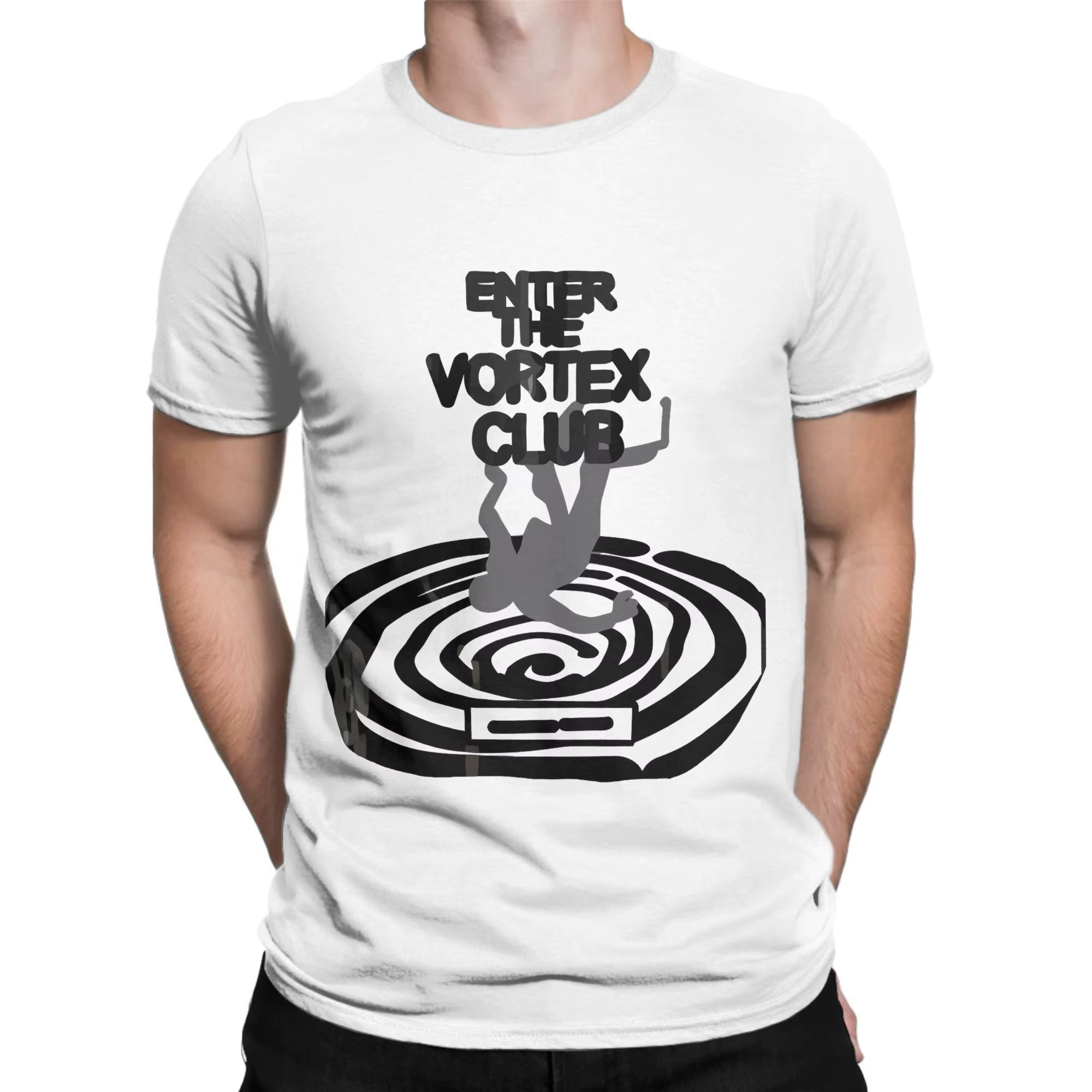 La vie est étrange hommes t-shirt entrer dans le Club Vortex fou