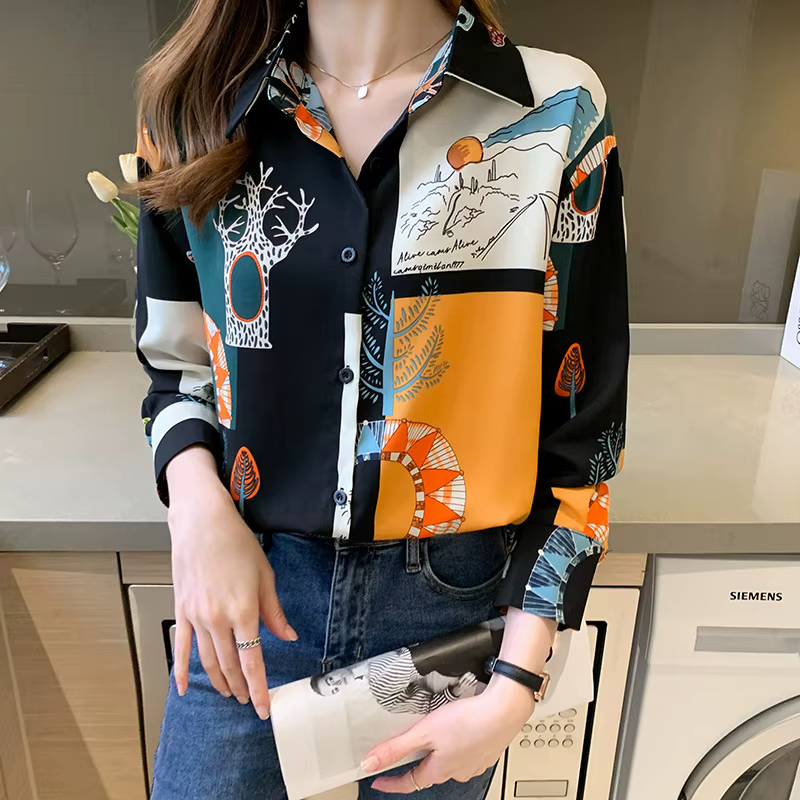 Chemise imprimée pour femmes