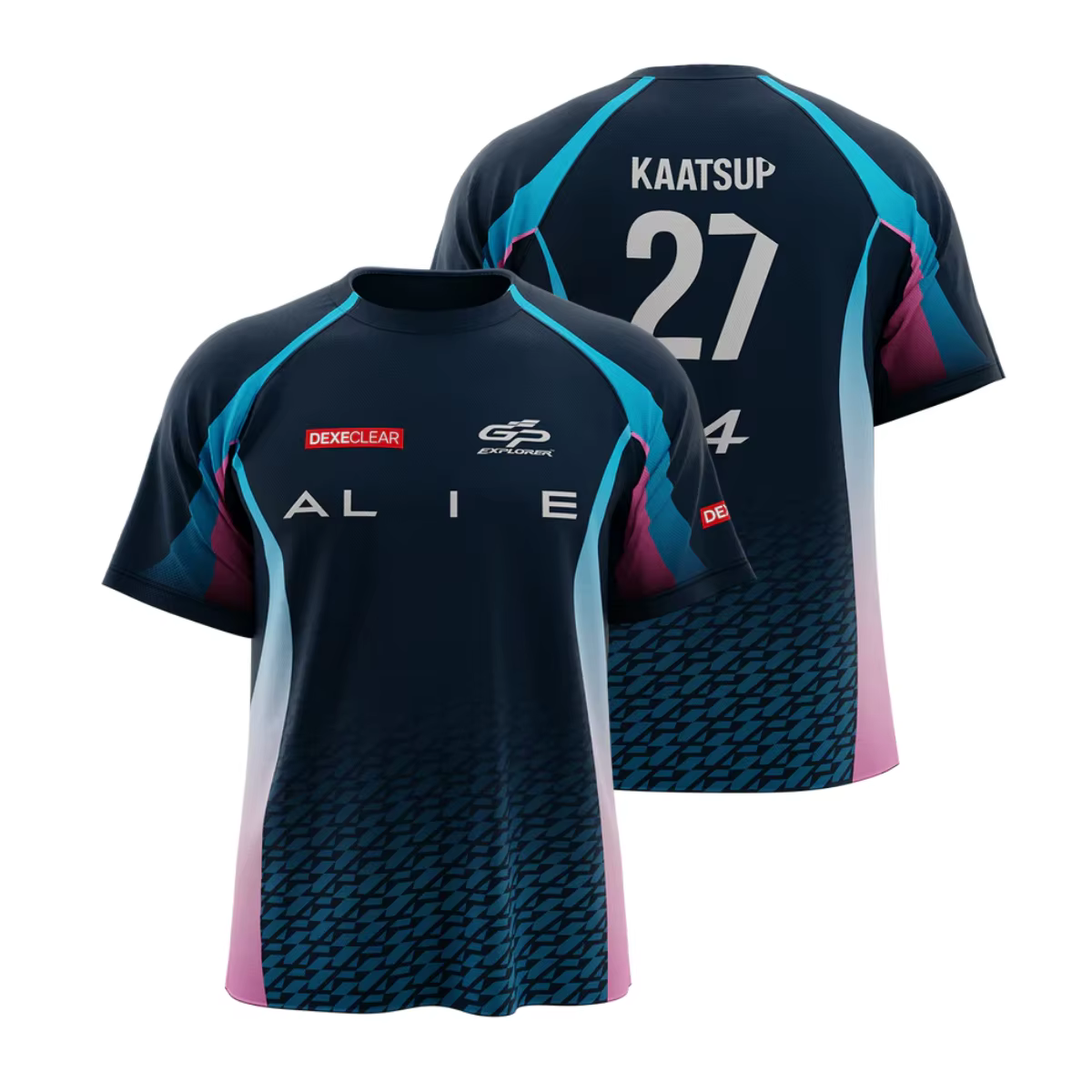 Été impression 3D GP3 EXPLORER Fans uniformes de l'équipe hommes femmes respirant été course col rond manches courtes décontracté T-shirts hauts
