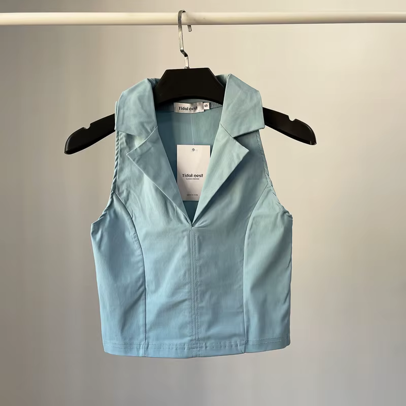 YOZOU – Polo en coton sans manches
