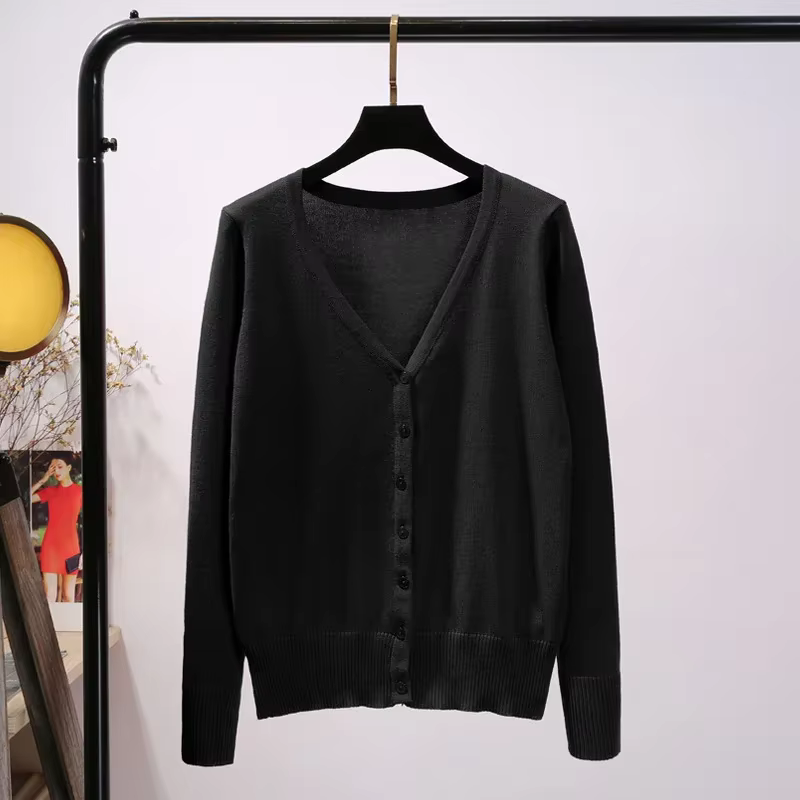 Pull court tricoté à manches longues pour femmes