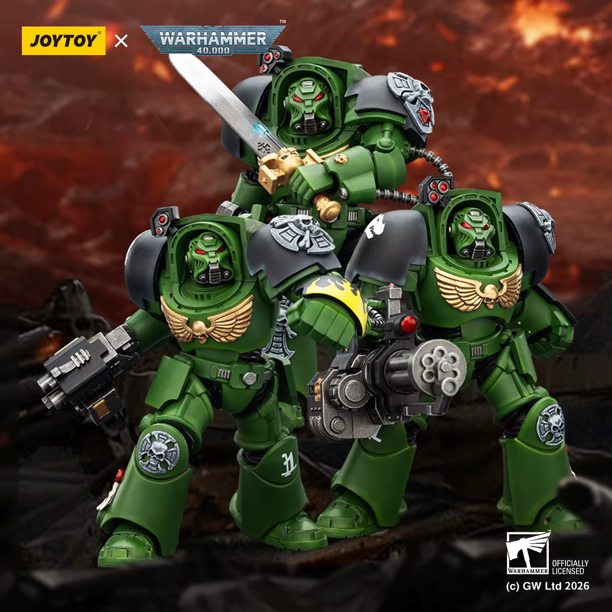 【En stock】JOYTOY Warhammer 40K Salamanders 1/18 Figurine Terminator
