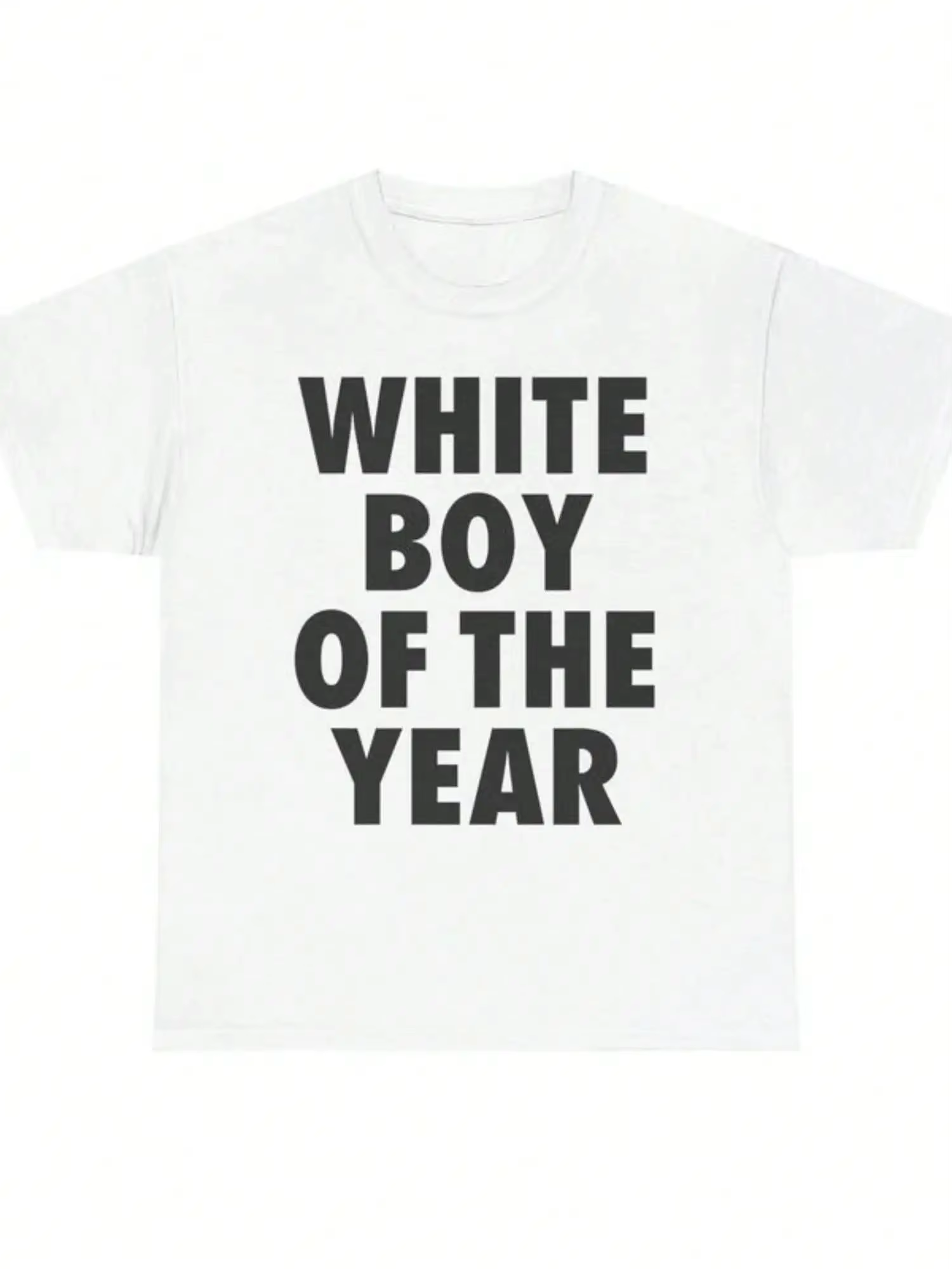T-shirts WHITE BOY OF THE YEAR imprimés à manches courtes