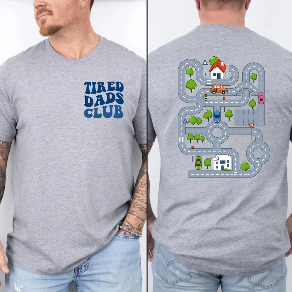 T-shirt de course en coton pour papa