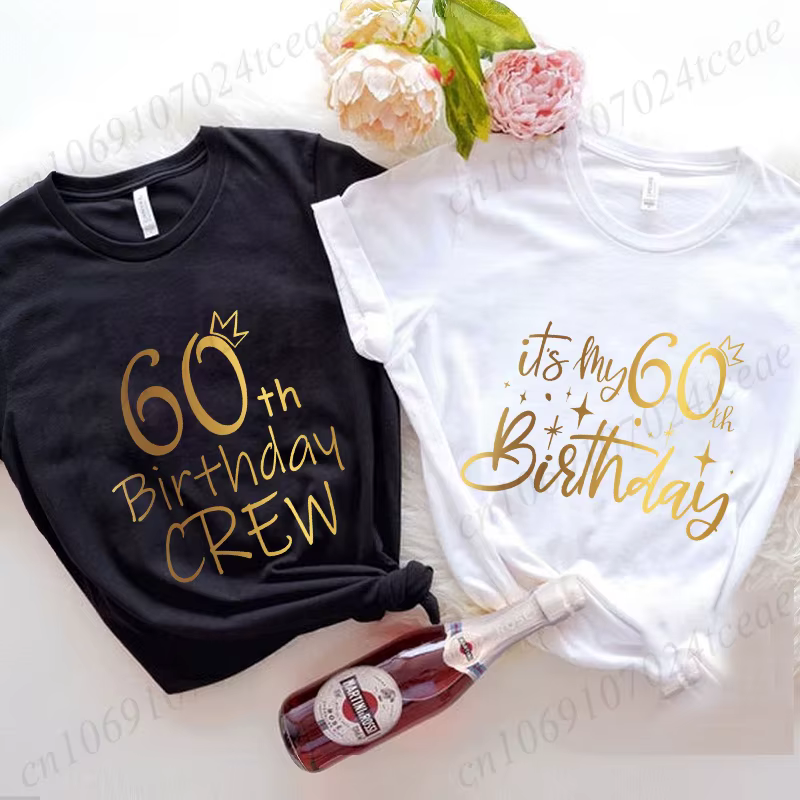 T-shirt à manches courtes It's My 60th Birthday pour femme