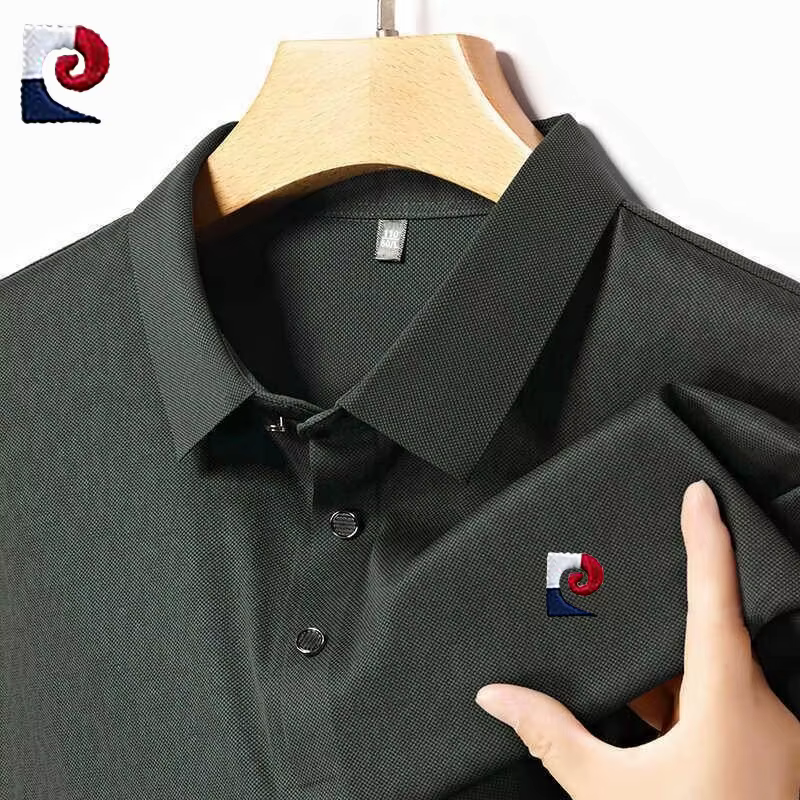 PIERRE CARDIN nouvel été haute qualité Camouflage à manches courtes Polo hommes mode et décontracté polyvalent haut