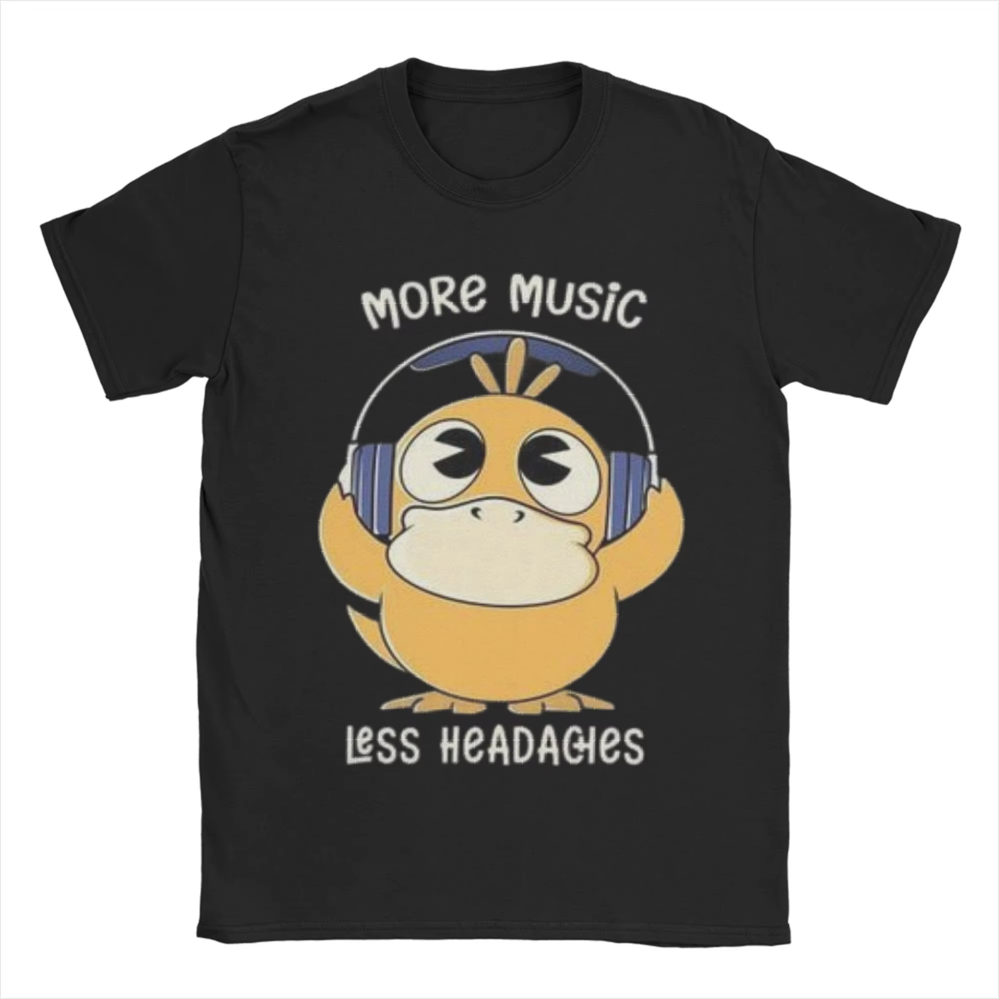 T-shirt imprimé Anime Pokémon Psyduck pour hommes et femmes