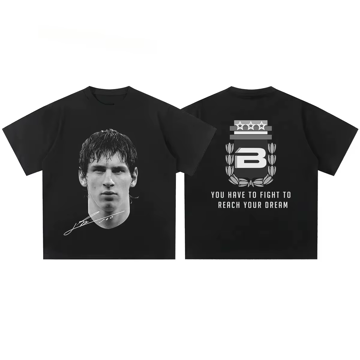 T-shirt imprimé avec portrait des superstars du football Cristiano Ronaldo