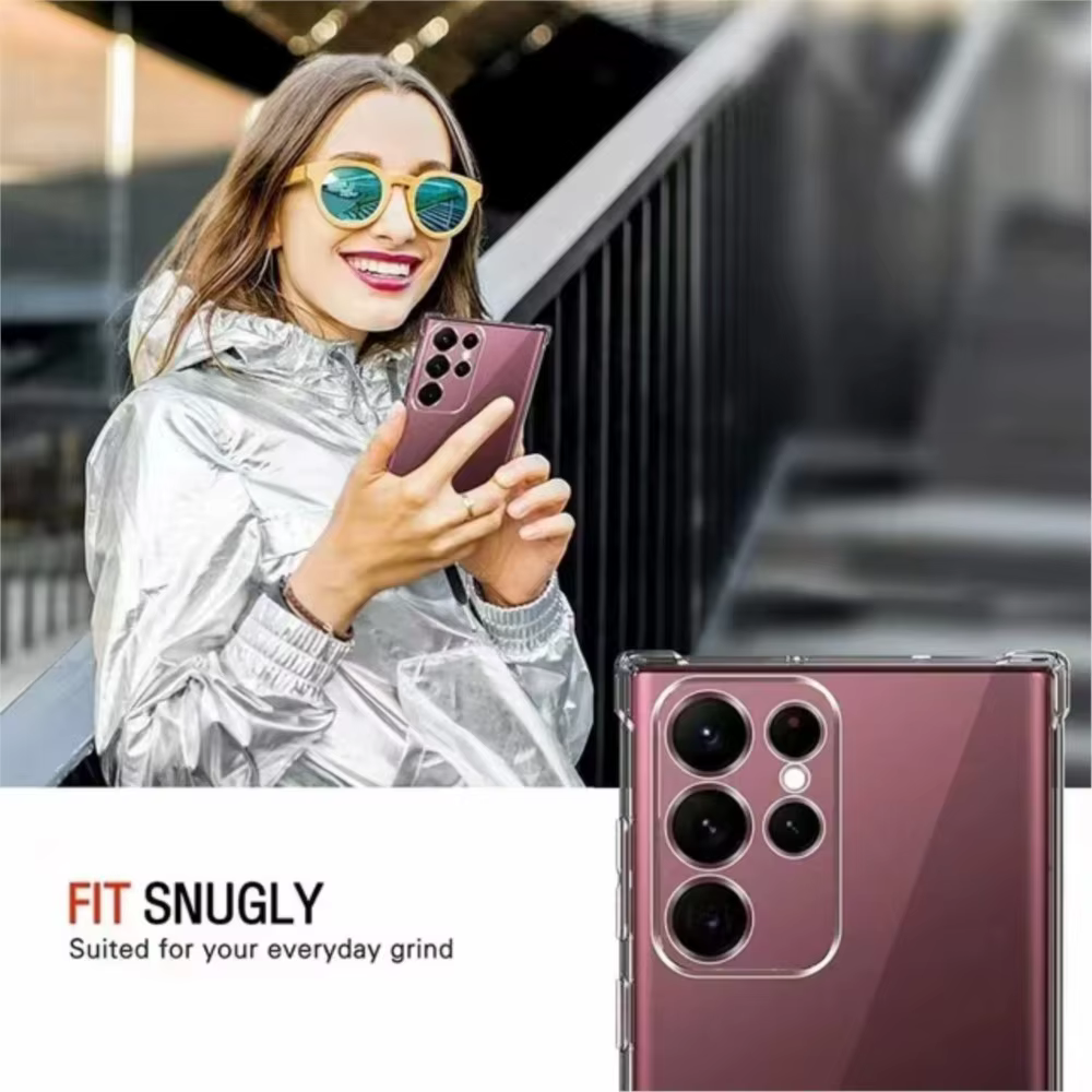 Étui antichoc épais Transparent pour Samsung Galaxy S26 étui Ultra Transparent S26 bord couverture S 26 Plus étuis en TPU souple
