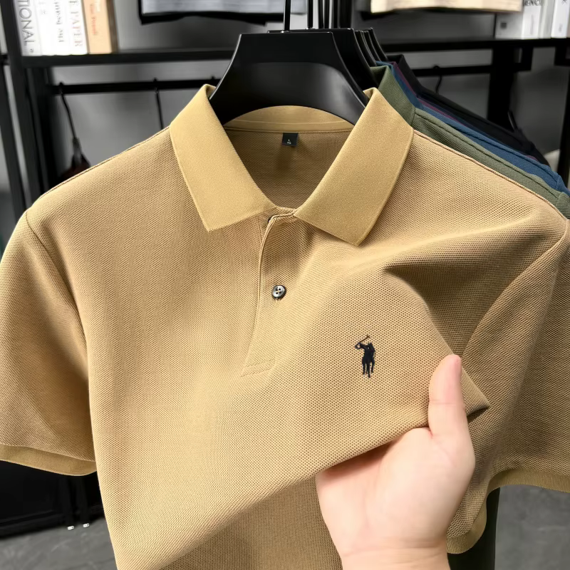 Designer marque 100% coton manches courtes polo chemise mode luxe pony broderie hommes été décontracté haute qualité golf T-shirt