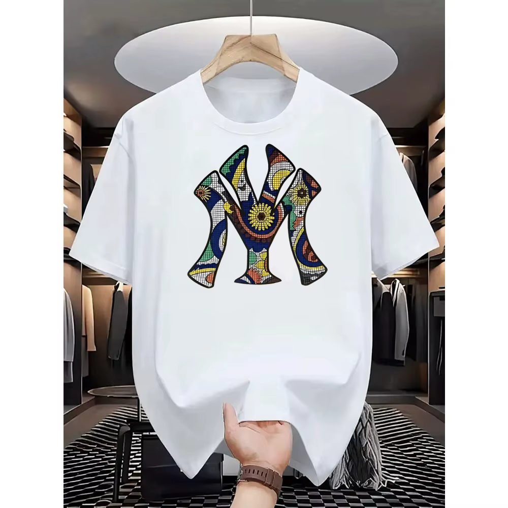 T-shirts graphiques pour hommes - Col rond décontracté