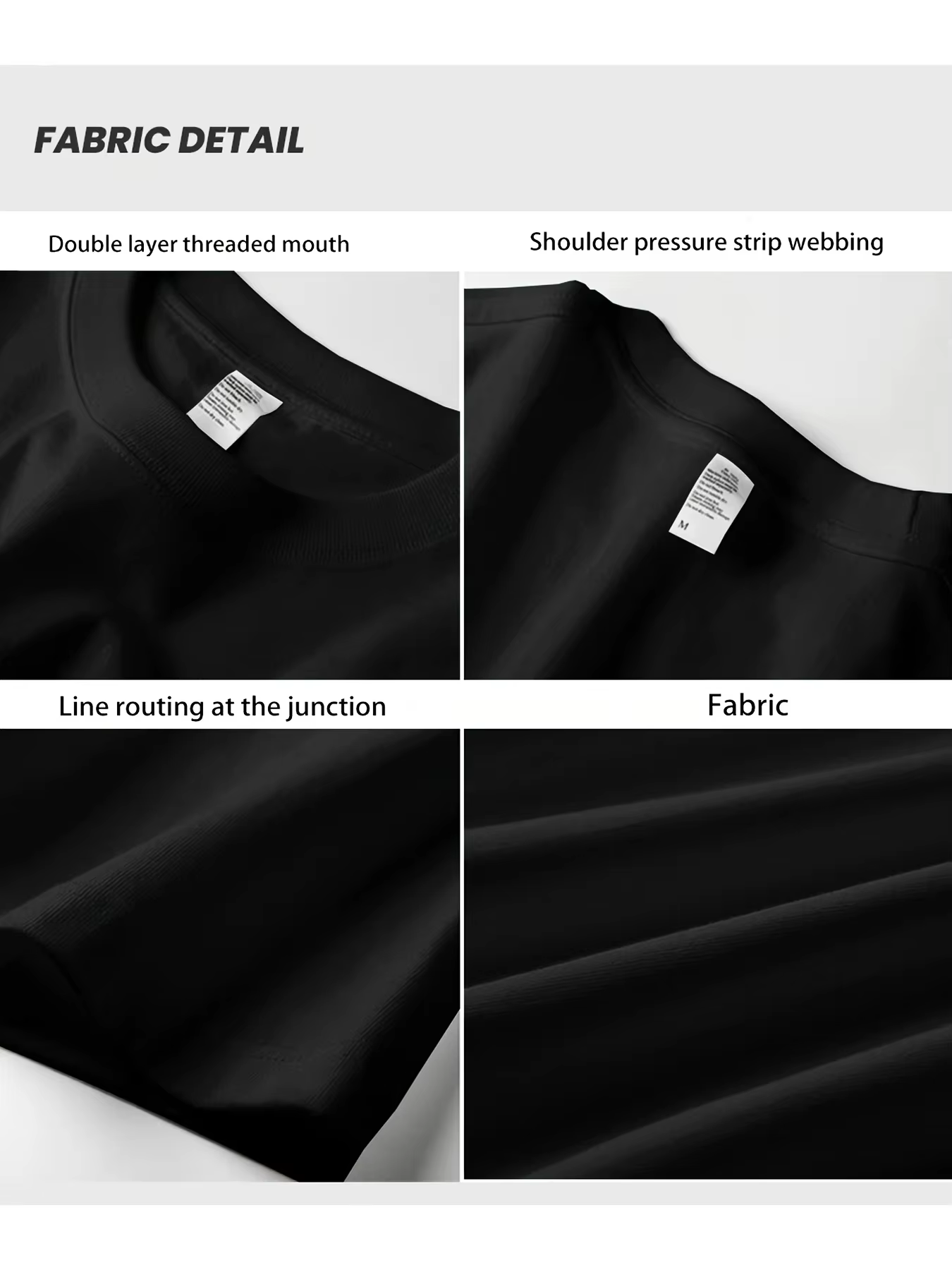 T-shirt à manches courtes et col rond pour hommes