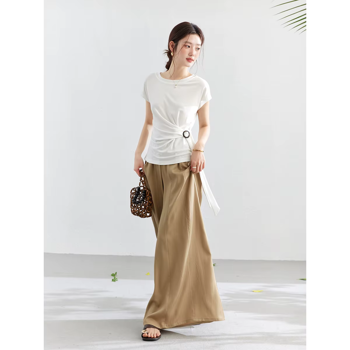 T-shirt VIMLY pour femme en Lyocell à manches courtes