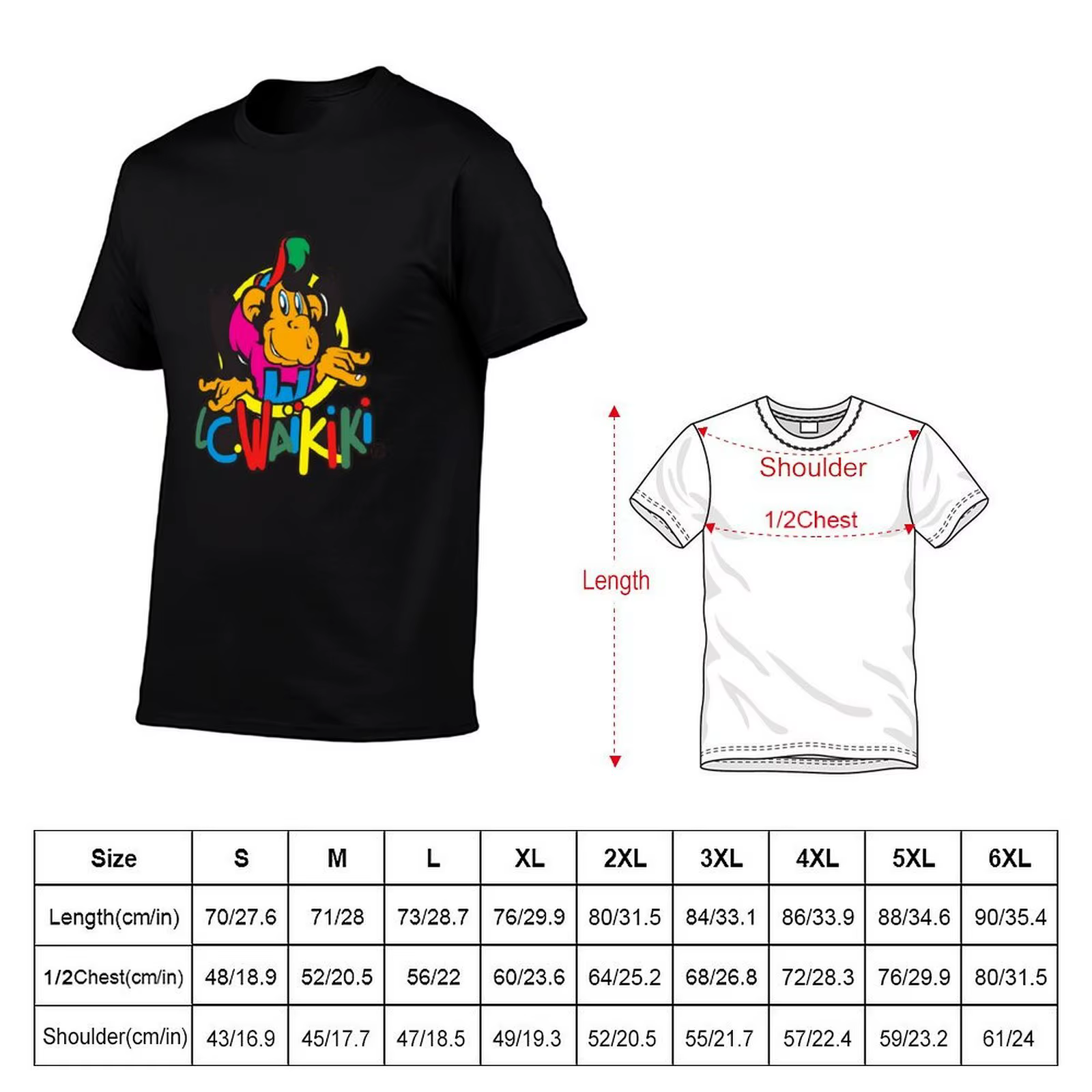 Lc Waikiki Monkey T-Shirt Athletic Fit Sports Top à manches courtes