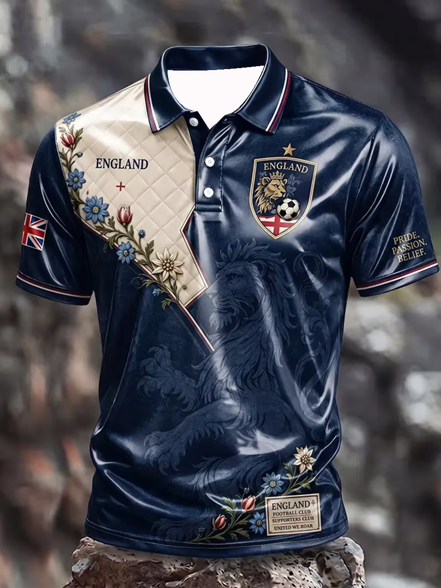 Polo de football pour supporters édition 2026 - Impression 3D - Tendance et confortable - Convient aux hommes et aux femmes