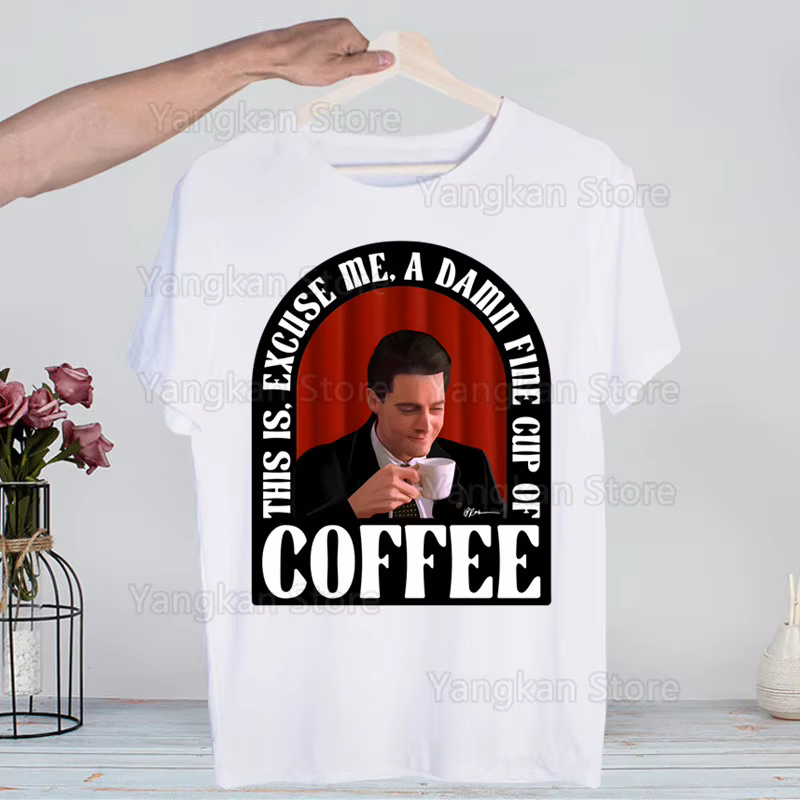Twin Peaks t-shirt hommes rétro lavé hauts T-shirts Harajuku