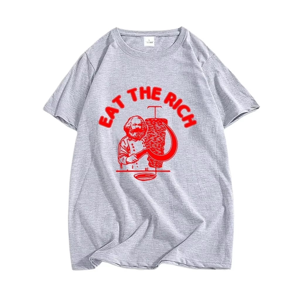 T-Shirt Eat The Rich lettre imprimée femmes t-shirts basique été