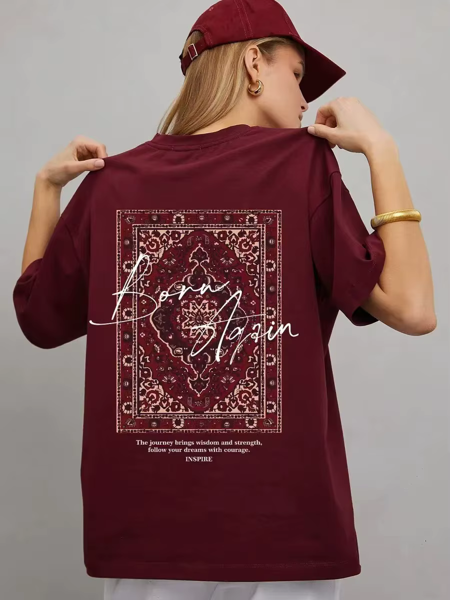 CGC 2025 nouveau Vintage femmes graphique T-shirt 100% coton été à manches courtes y2k hauts décontracté surdimensionné