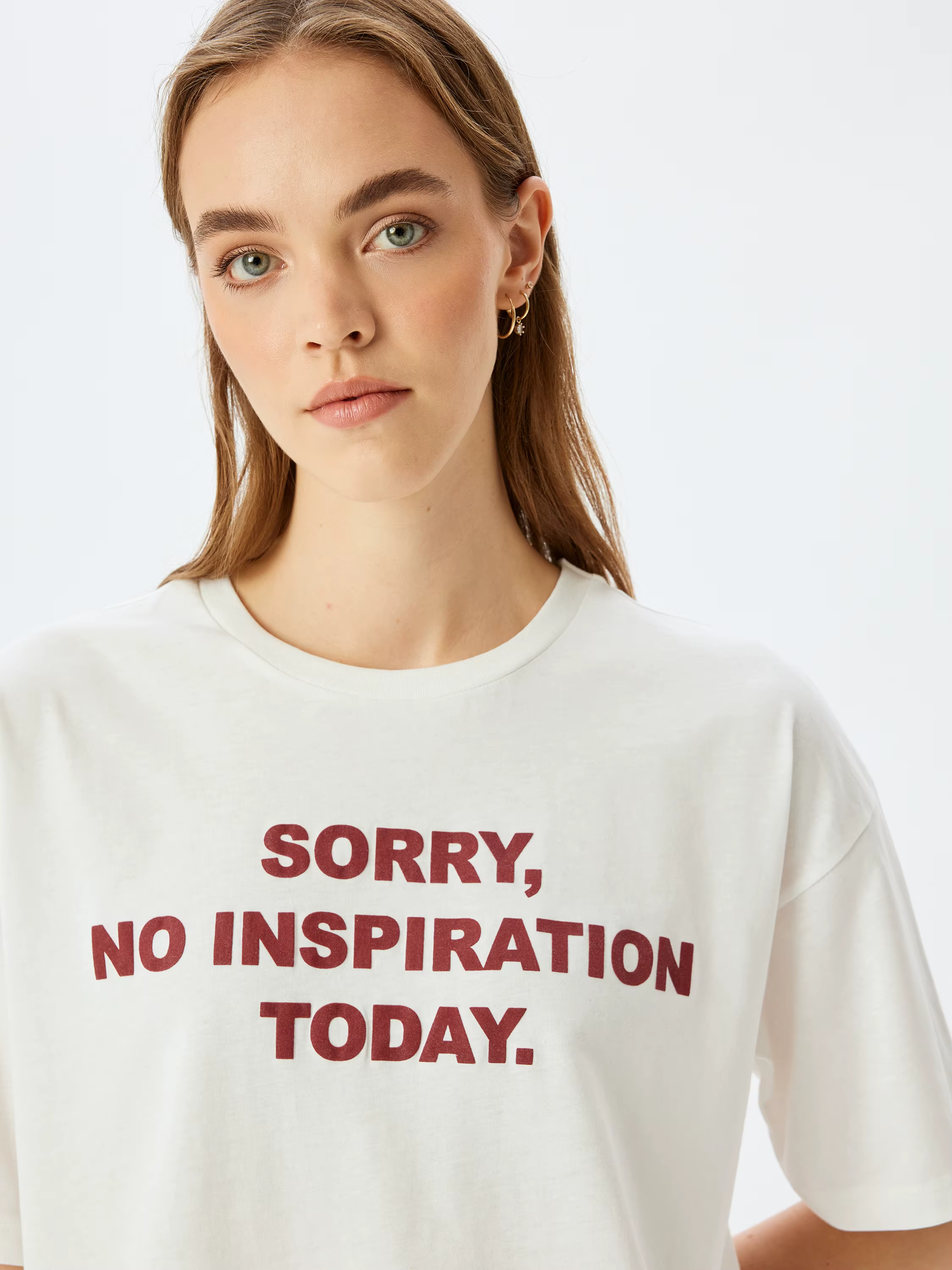 T-shirt blanc avec inscription SORRY
