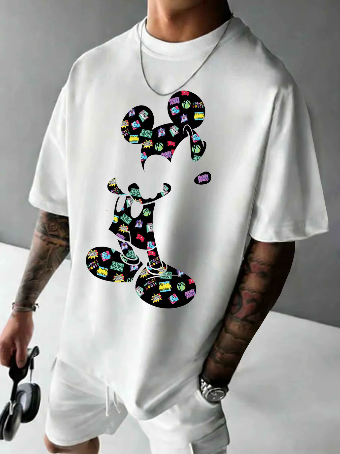 T-Shirt imprimé Mickey Mouse pour hommes