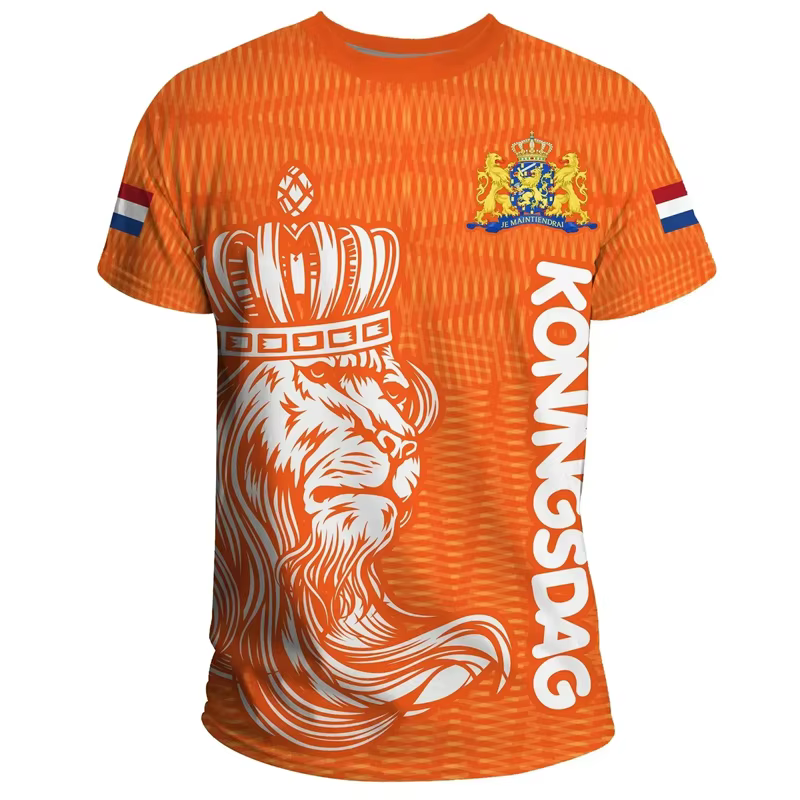 T-shirt à manches courtes imprimé en 3D pour hommes