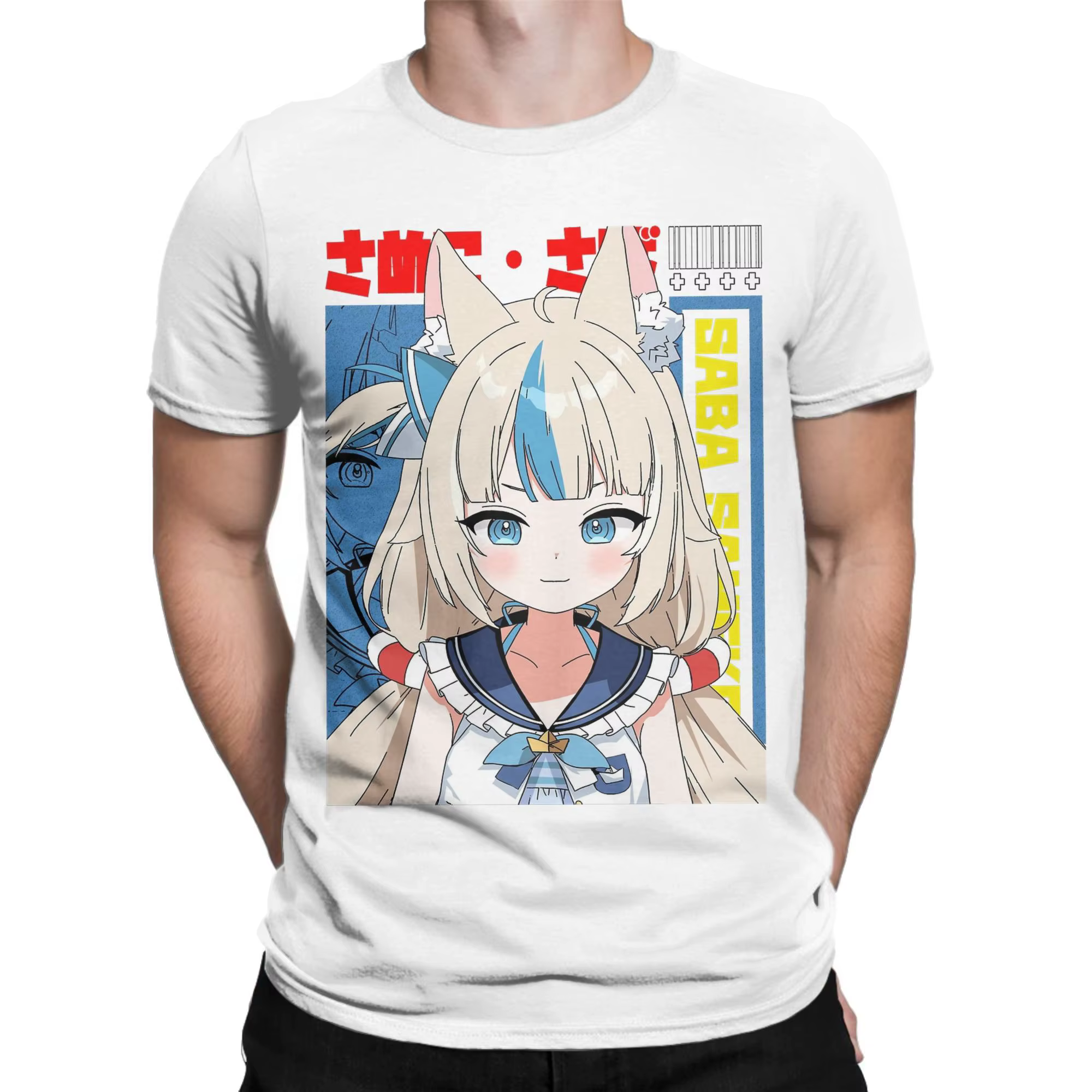 T-Shirt homme Saba Sameko Smug Vintage 100% coton t-shirts manches courtes