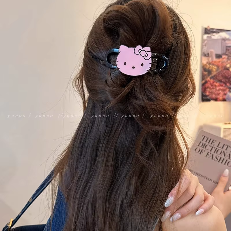 Barrettes à cheveux Hello Kitty mignonnes de style dessin animé