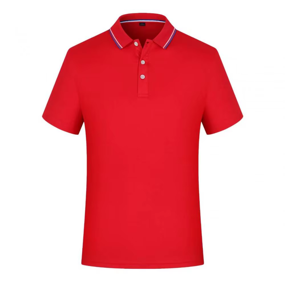 Polo uni pour hommes, col rayé, manches courtes, séchage rapide, respirant, décontracté, pour un usage quotidien, vêtements de travail