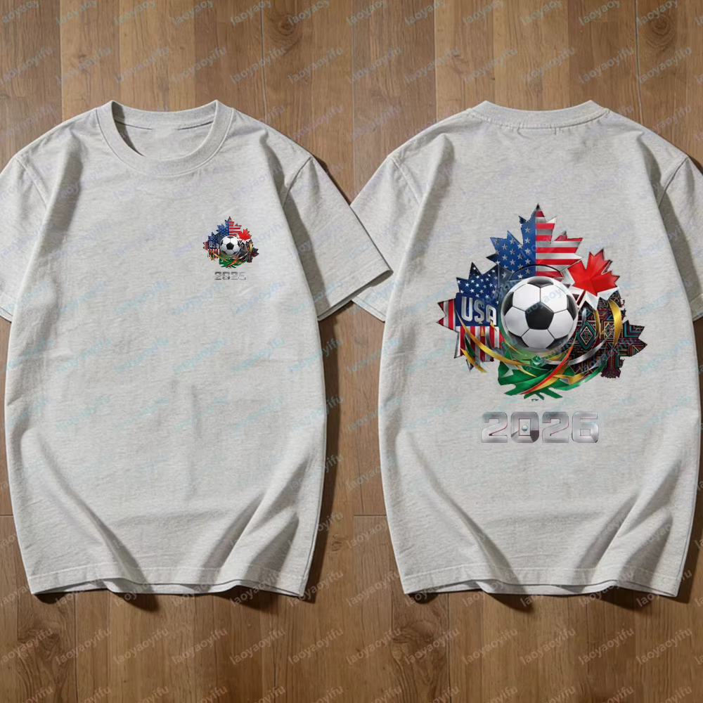 T-shirt de football Amérique du Nord 2026 pour hommes et femmes – Drapeau USA
