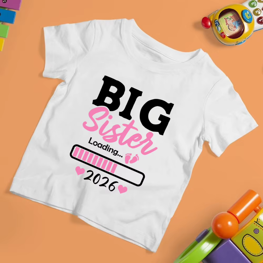 Big Brother Big Sister chargement 2026 imprimé enfants T-shirt enfant chemises d'été à manches courtes tenue