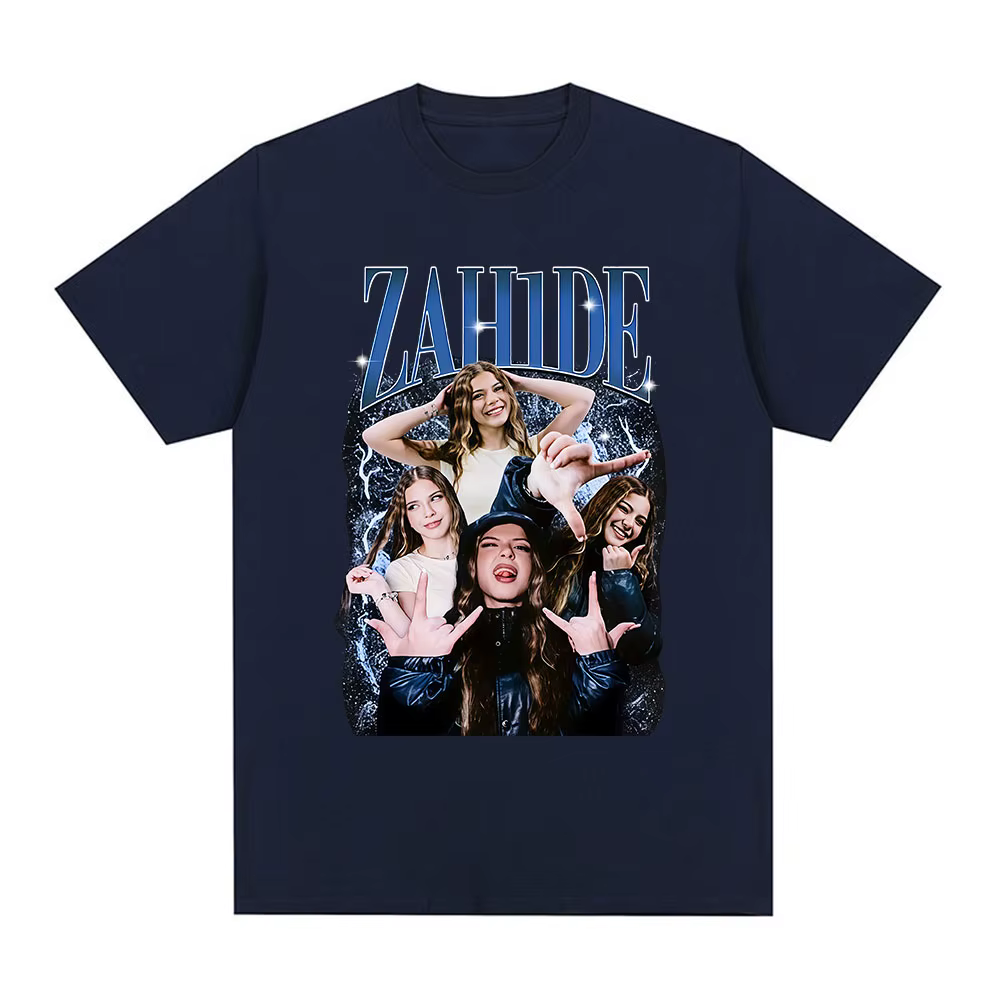 Zahide Merch T-shirt imprimé graphique hommes femmes mode Hip Hop T-shirts coton décontracté surdimensionné à manches