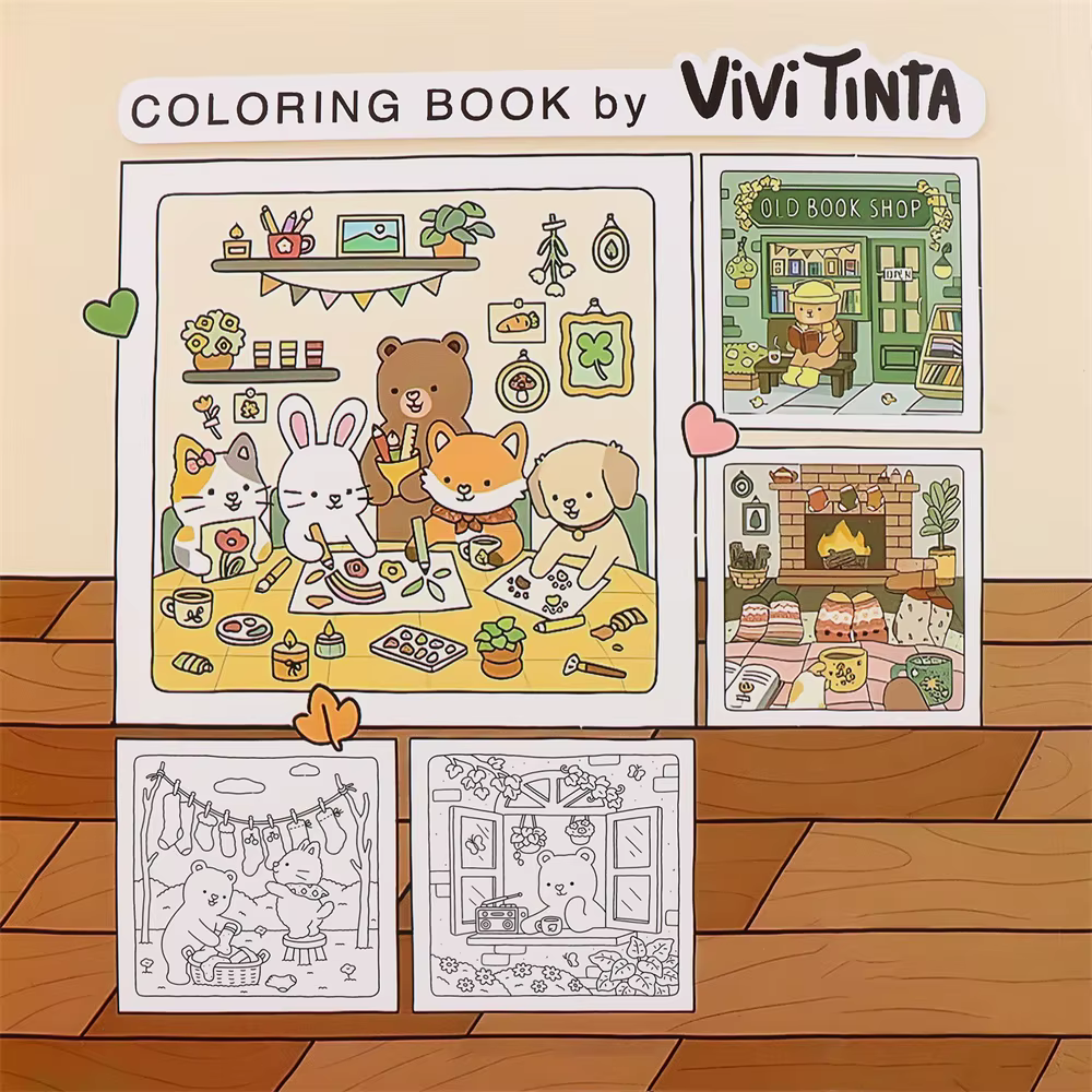 Livre de coloriage d'animaux mignons pour adultes et adolescents