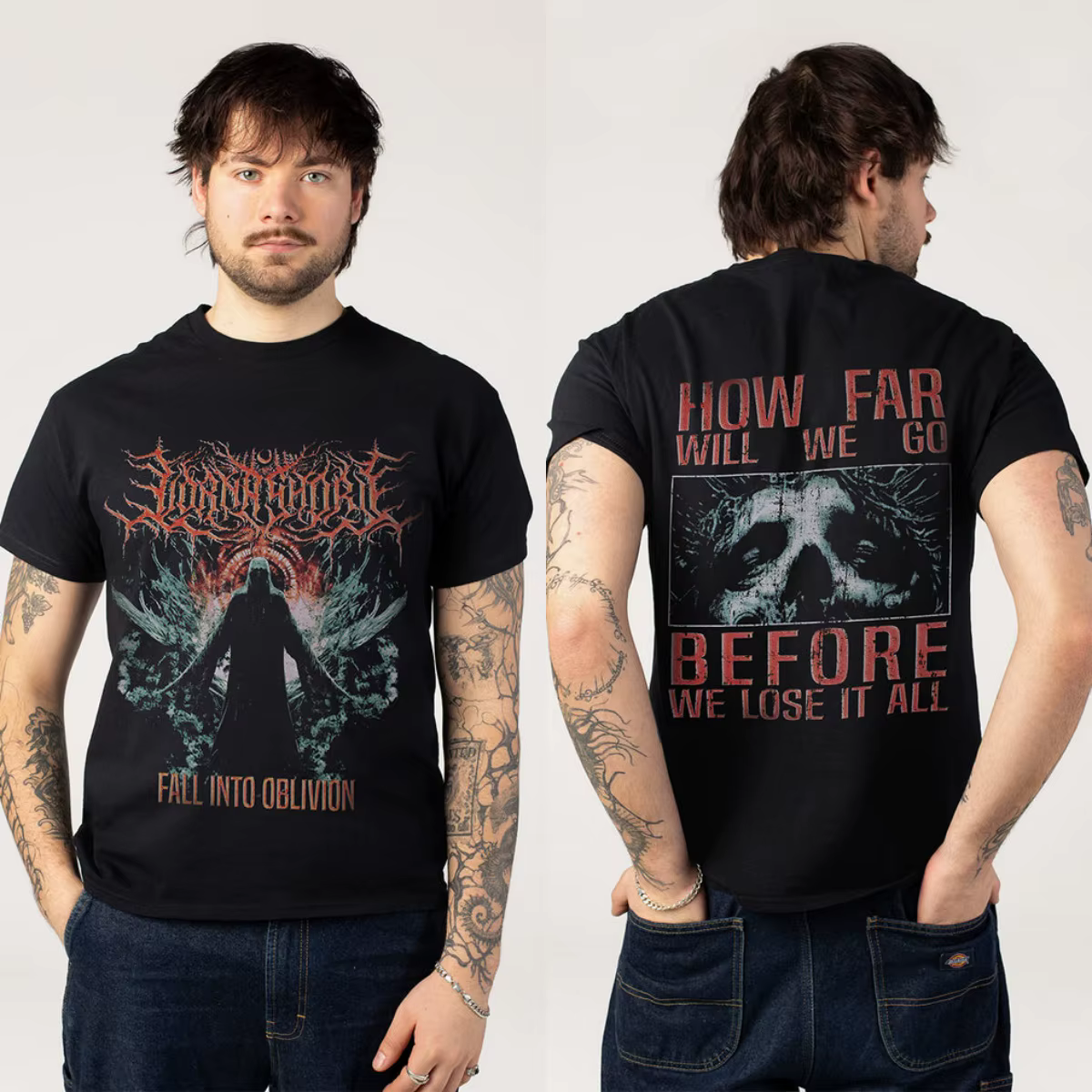 T-shirt en coton graphique rétro Lorna Shore