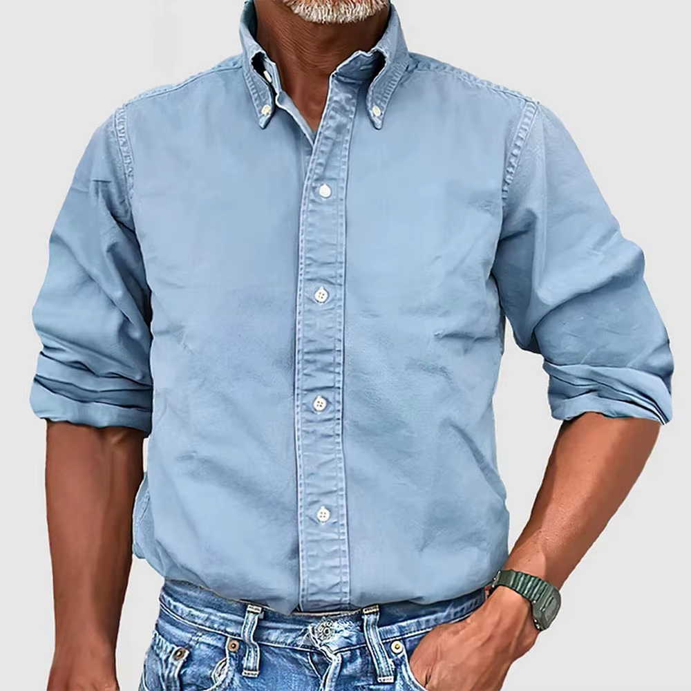 Hommes Business Workwear Bureau Blouse Printemps Été Mâle Solide Col Rabattu À Manches sulfBlouse Chemises YYCFS-F2401