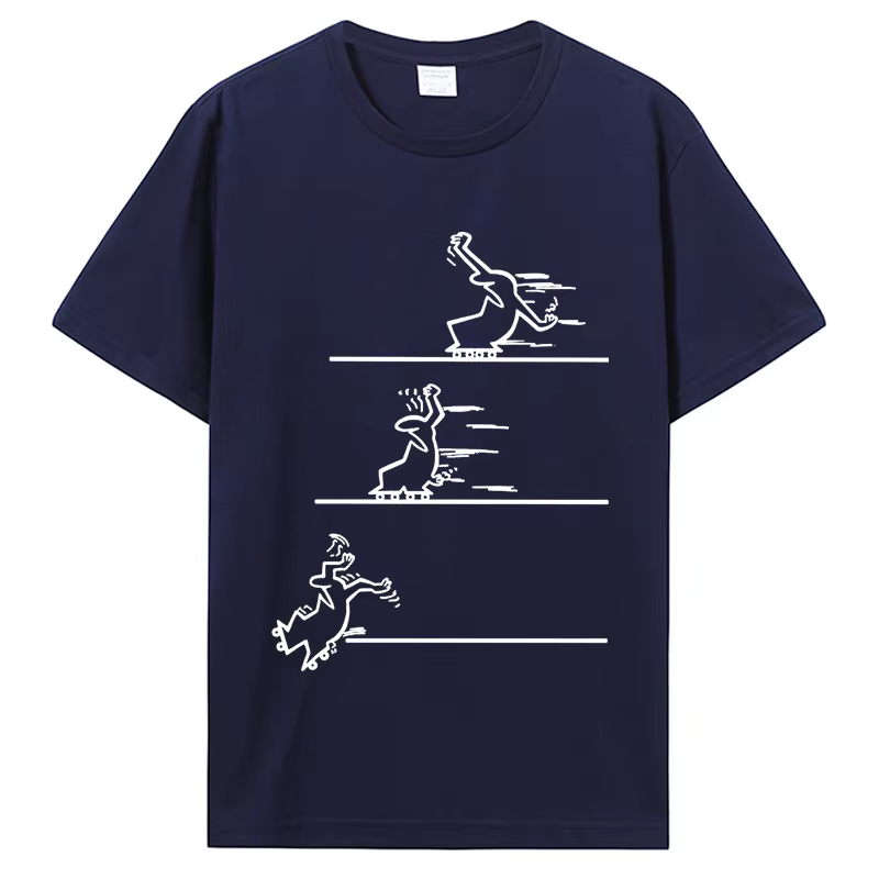 Skateboard La Linea t-shirt classique mode hommes coton col rond