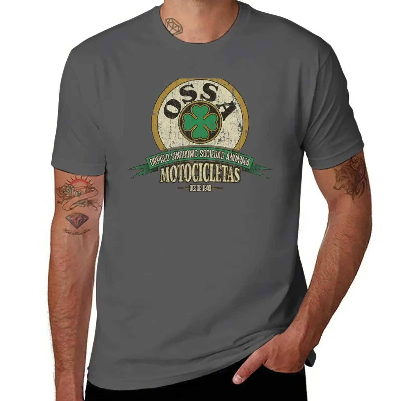 OSSA Motocicletas 1940 T-Shirt vêtements esthétiques hauts d'été fan de sport t-shirts