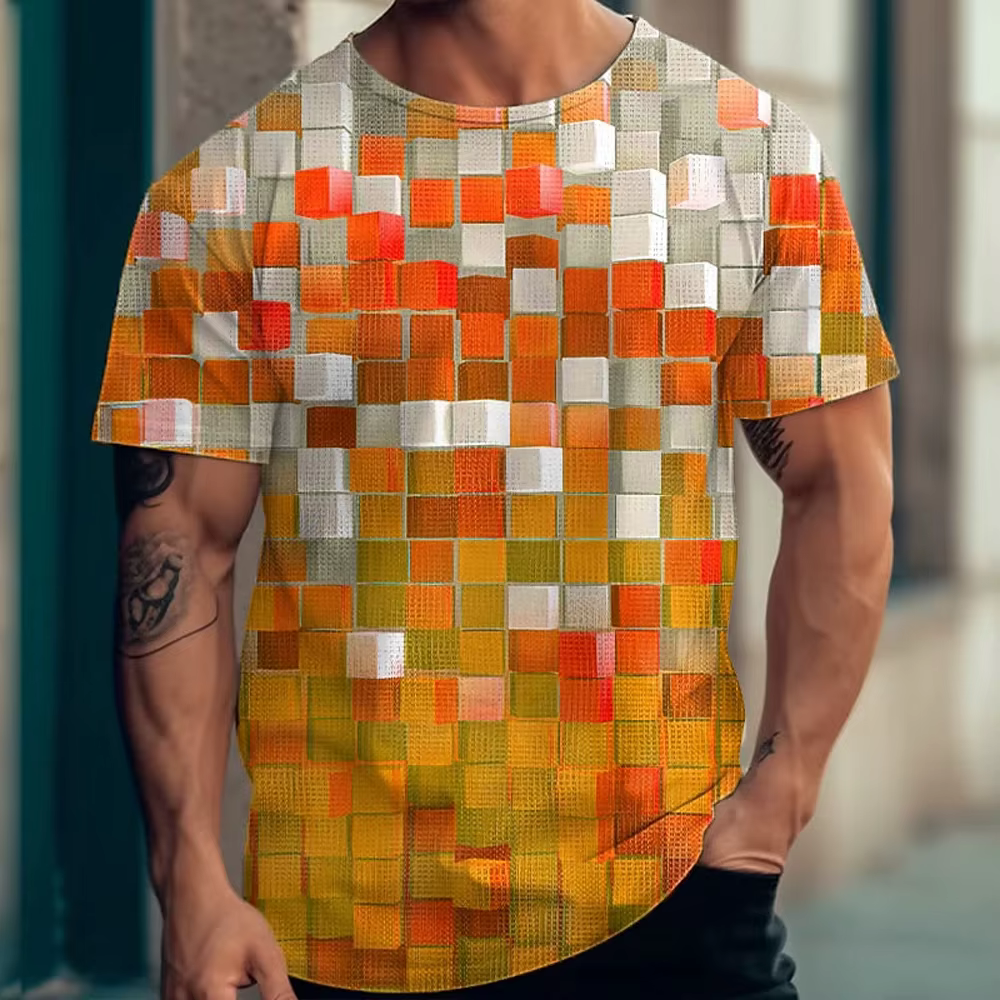 T-shirt de sport imprimé animal pour hommes