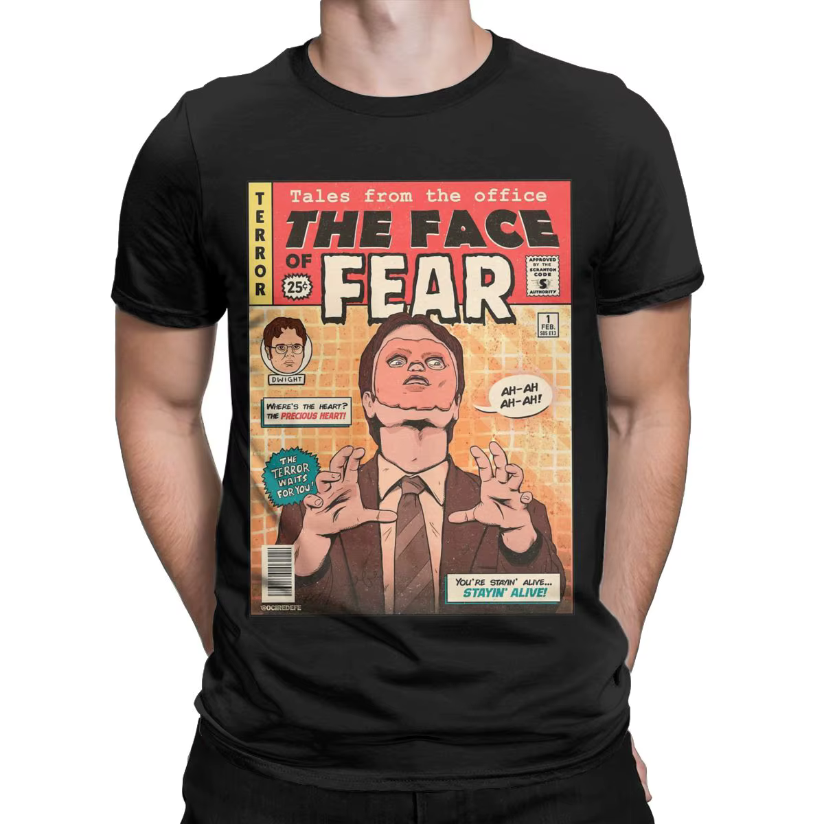 T-shirt à manches courtes en pur coton pour hommes