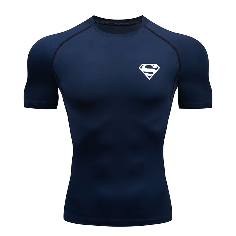 T-shirt de compression homme 2026 à manches courtes – Maillot de sport fitness