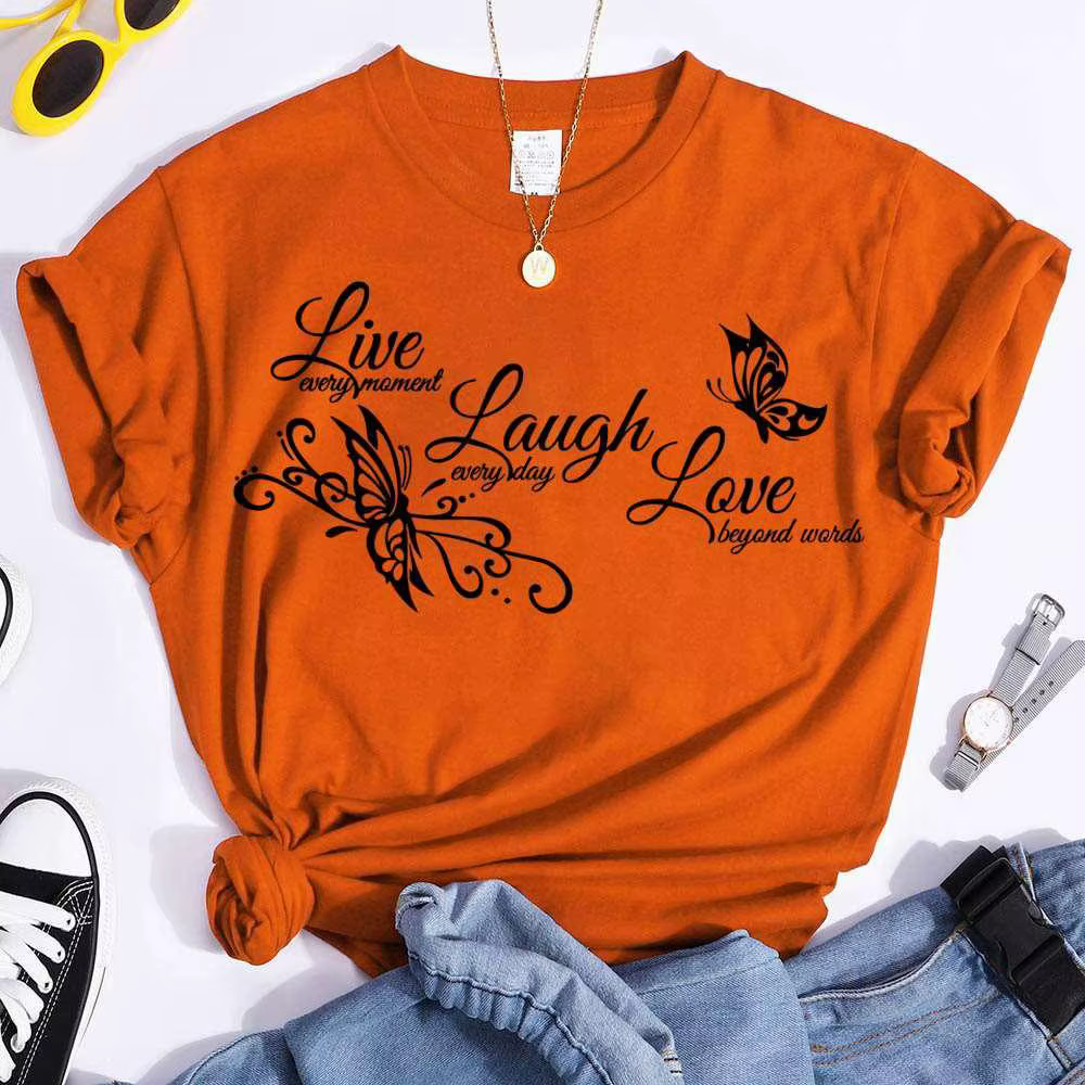T-shirt à manches courtes et col rond pour femme