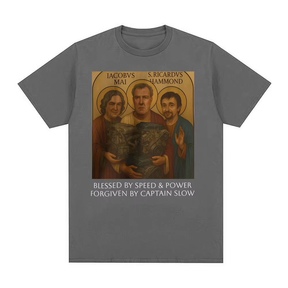 Gear Holy Trinity T-shirt Jeremy Clarkson Hammond May hommage t-shirts la grande vitesse puissance église drôle passionné de voiture vêtements
