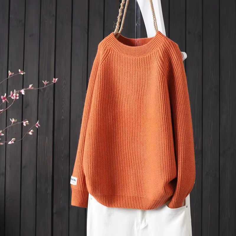 Pull en cachemire pour femmes 2025 tendance Style coréen col rond mode épais Crochet hauts vêtements