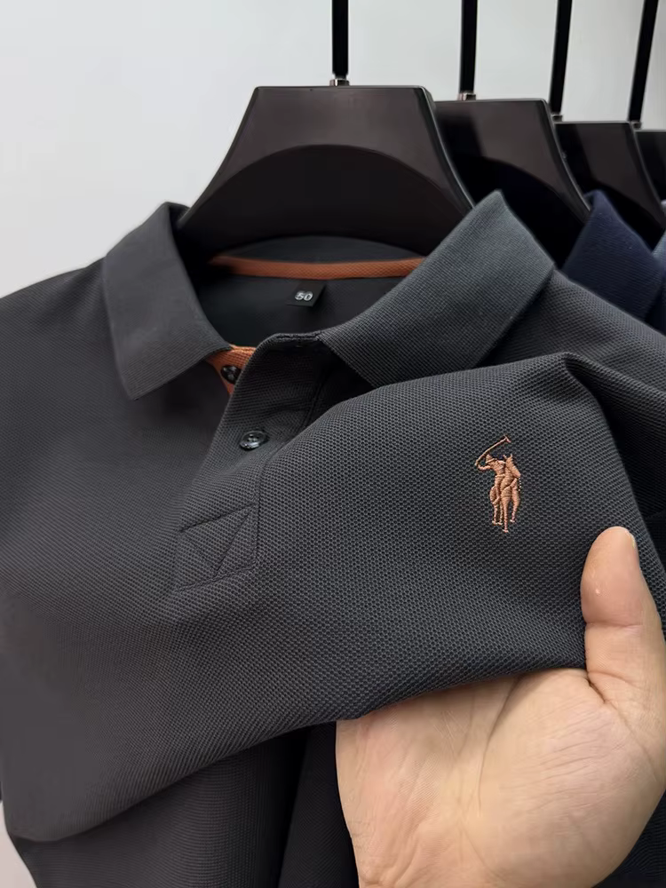 Marque de luxe 100% coton manches courtes polo shirt été nouvelles tendances poney exquis brodé t