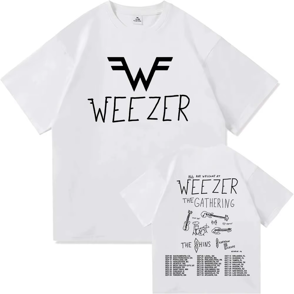 Weezer The Gathering Tour 2026 T-shirt en coton doux pour femmes/hommes