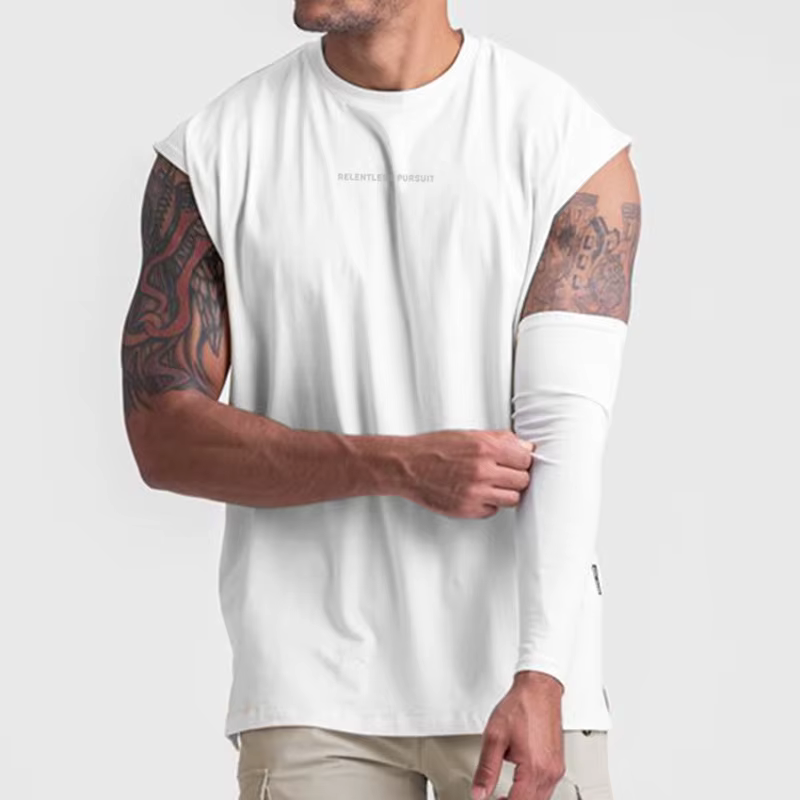 Débardeur coupe musculaire pour hommes, chemises de gymnastique respirantes à séchage rapide, vêtements de sport, course à pied, plage, entraînement, musculation, été